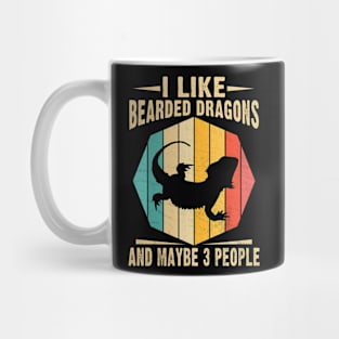 I Like Bearded Dragons And Maybe 3 People Vintage Mug